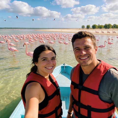 Young Couple Rio lagartos